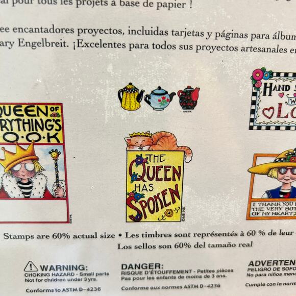 All Night Media Best of Mary Engelbreit set of 9 Rubber Stamps 4 Queen 2 - Picture 5 of 7